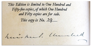 Winston Churchill Signed Limited First Edition of ''Marlborough: His Life and Times'' -- Rare Set Signed by Churchill, One of Only 155 in the Limited Edition, Here in the Original Bindings